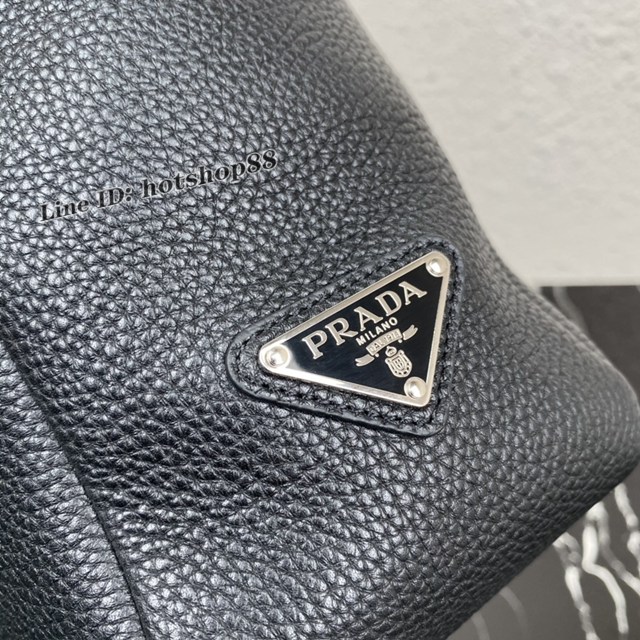 Prada專櫃新款托特包 2VG092 普拉達男士黑色皮革tote手袋手提包 csp1724